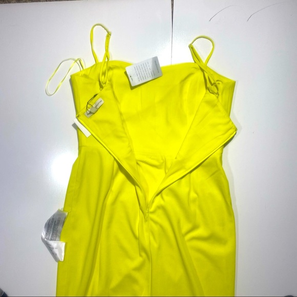 Dress the Population Alana Bodycon Midi Dress InThe Color Lemongrass NWT L *Flaw - Picture 6 of 15